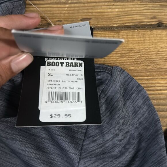 Ariat Gray Short Sleeve Tee Classic Crew Neck - Picture 7 of 8